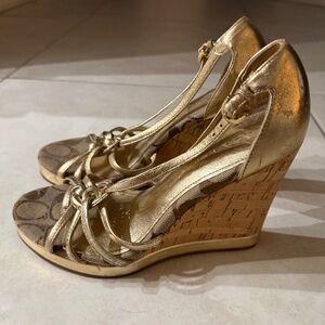 Coach Vintage Cork Wedge